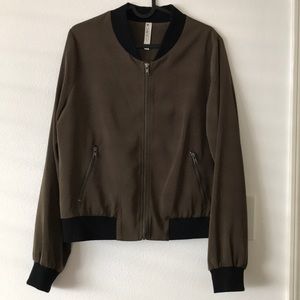 Mural Olive Bomber Jacket